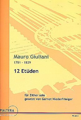 Mauro Giuliani Notenblätter 12 Etüden für Zither