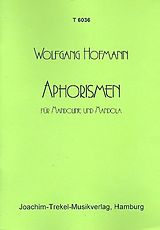 Wolfgang Hofmann Notenblätter Aphorismen für Mandoline und