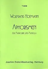 Wolfgang Hofmann Notenblätter Aphorismen für Mandoline und