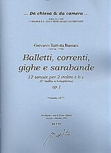 Giovanni Battista Bassani Notenblätter Balletti, correnti, gighe e sarabande op.1