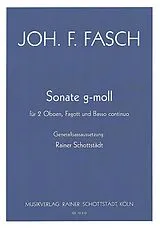 Johann Friedrich Fasch Notenblätter Sonate g-Moll