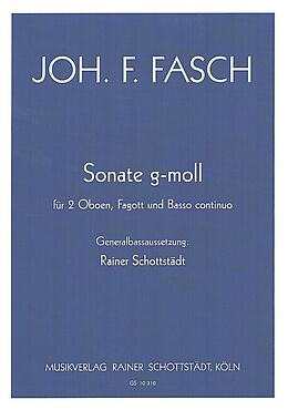 Johann Friedrich Fasch Notenblätter Sonate g-Moll