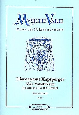 Johann Hieronymus Kapsberger Notenblätter 4 Vokalwerke für Bass und Bc (Chitarrone)