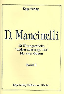 Domenico Mancinelli Notenblätter 12 Übungsstücke op.11a Band 1