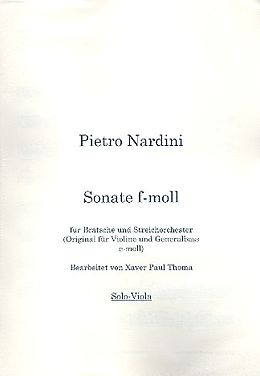 Pietro Nardini Notenblätter Sonate f-Moll für Viola und Streichorchester