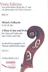 Michele Galluccio Notenblätter 2 Duos G-Dur und D-Dur für