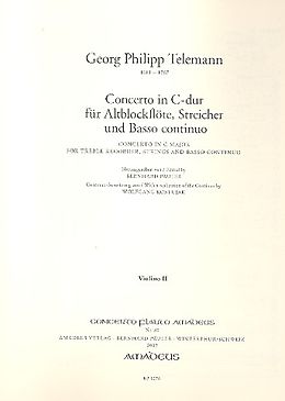 Georg Philipp Telemann Notenblätter Konzert C-Dur