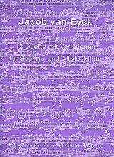 Jacob van Eyck Notenblätter 12 Duette mit Variationen