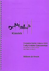 Willem de Fesch Notenblätter Lady Erskine Canzonettas