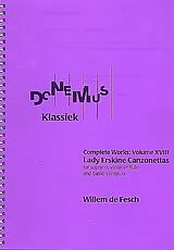 Willem de Fesch Notenblätter Lady Erskine Canzonettas