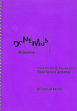 Willem de Fesch Notenblätter 2 Solo Cantatas