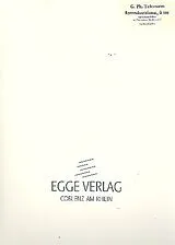 Georg Philipp Telemann Notenblätter Introduzzione G-Dur a tre für Oboe