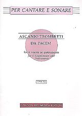 Ascanio Trombetti Notenblätter Da pacem for 6 voices (instruments)