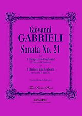 Giovanni Gabrieli Notenblätter Sonata no.21 for 3 trumpets (clarinets)