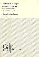 Johann Gottlieb Graun Notenblätter Concerto a major Graun WV C-XIII-147