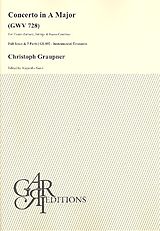 Christoph Graupner Notenblätter Concerto a major GWV728 - for