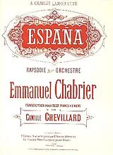 Alexis Emanuel Chabrier Notenblätter Espana for 2 piano 8 mains