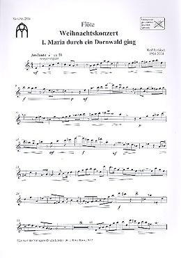 Karl Josef Jonkisch Notenblätter Konzert über Advents- und Weihnachtslieder