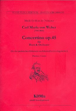 Carl Maria von Weber Notenblätter Concertino e-Moll op.45