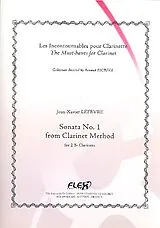 Jean Xavier Lefèvre Notenblätter Sonata No.1 from Clarinet Method