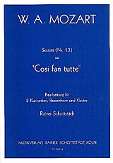 Wolfgang Amadeus Mozart Notenblätter Sextett Nr.13 aus Cosi fan tutte für 2 Klarinetten