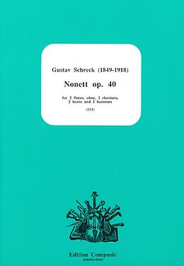 Gustav Schreck Notenblätter Nonett op.40 für 2 Flöten, Oboe, 2 Klarinetten