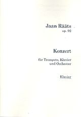 Jaan Rääts Notenblätter Konzert für Trompete, Klavier und