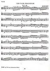 Wolfgang Amadeus Mozart Notenblätter Sub tuum praesidium KV198