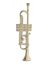  Instrumente+Zubehör Anstecknadel Trompete goldfarben