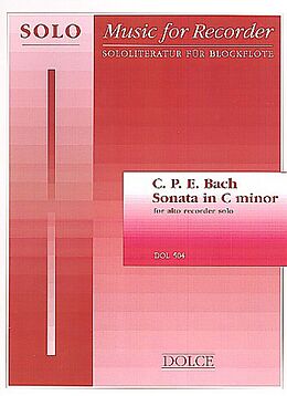Carl Philipp Emanuel Bach Notenblätter Sonata in c Minor