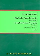 Antonio Vivaldi Notenblätter Sämtliche Fagottkonzerte Band 4