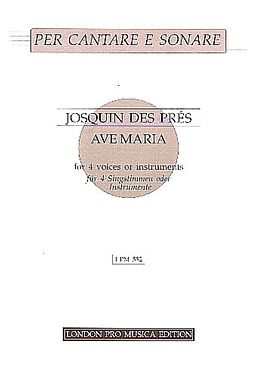 Josquin Des Prez Notenblätter Ave Maria