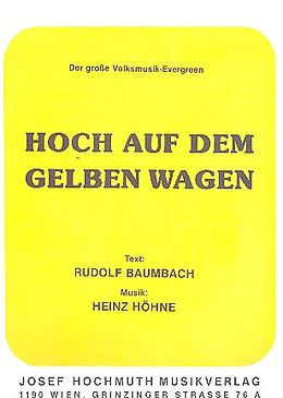 Heinz Höhne Notenblätter Hoch auf dem gelben Wagen