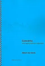 Albert de Klerk Notenblätter Concerto for organ positiv and string