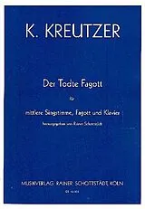 Conradin Kreutzer Notenblätter Der Todte Fagott