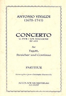 Antonio Vivaldi Notenblätter Konzert G-Dur RV493