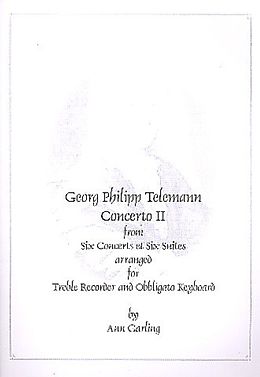 Georg Philipp Telemann Notenblätter Concerto g minor no.2