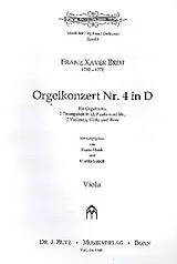 Franz Xaver Brixi Notenblätter Konzert D-Dur Nr.4