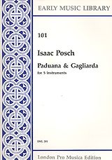 Isaac Posch Notenblätter Paduana and Gagliarda