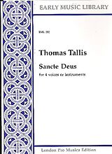 Thomas Tallis Notenblätter Sancte Deus