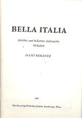 Hans Kolditz Notenblätter Bella ItaliaBeliebte und