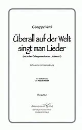 Giuseppe Verdi Notenblätter Überall auf der Welt singt man Lieder