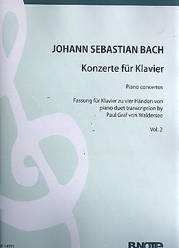 Johann Sebastian Bach Notenblätter Klavierkonzerte Band 2