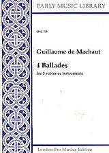 Guillaume de Machaut Notenblätter 4 Ballades