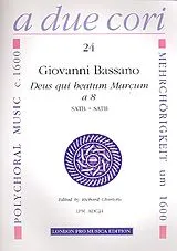 Giovanni Bassano Notenblätter Deus qui beatum Marcum a 8