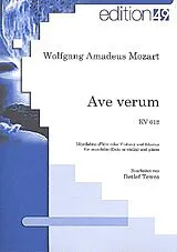 Wolfgang Amadeus Mozart Notenblätter Ave verum KV618