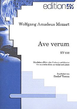 Wolfgang Amadeus Mozart Notenblätter Ave verum KV618