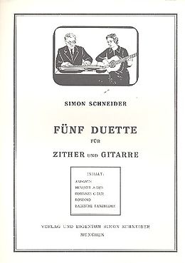 Simon Schneider Notenblätter 5 Duette