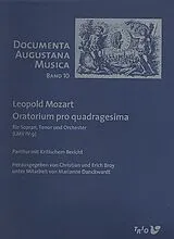 Leopold Mozart Notenblätter Pro Quadragesima LMV IV-9