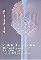 Johann Rosenmüller Notenblätter O admirabile commercium